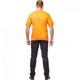 Футболка оранжевая короткий рукав 100% хлопок (размер 40-42 (S))