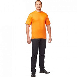 Футболка оранжевая короткий рукав 100% хлопок (размер 40-42 (S))