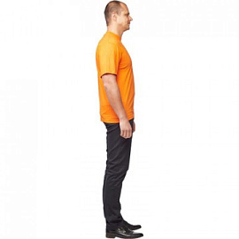 Футболка оранжевая короткий рукав 100% хлопок (размер 44-46 (М))