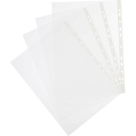 Файл-вкладыш (мультифора) Attache Стандарт А4 30 мкм рифленый с перфорацией (100 штук в упаковке)