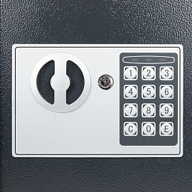 Сейф мебельный DASWERK (ДАСВЕРК) SC-200EL (200х310х200 мм), электронный замок, графит, 291341