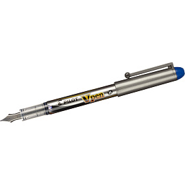 Ручка перьевая одноразовая Pilot SVP-4M V-Pen цвет чернил синий цвет корпуса серый