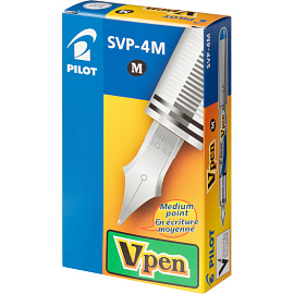 Ручка перьевая одноразовая Pilot SVP-4M V-Pen цвет чернил синий цвет корпуса серый