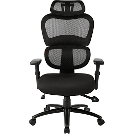 Кресло для руководителя Easy Chair 647 TTW черное (сетка/ткань, пластик)