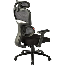 Кресло для руководителя Easy Chair 647 TTW черное (сетка/ткань, пластик)