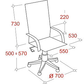Кресло для руководителя Easy Chair 648 TPU чёрное (экокожа, пластик)