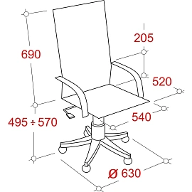 Кресло для руководителя Easy Chair 561 TR чёрное (рециклированная кожа с компаньоном, металл)