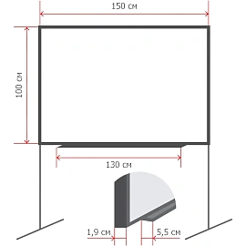 Доска комбинированная магнитно-меловая/маркерная 100x150 см Attache Twist лак (поворотная)