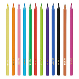 Карандаши цветные пластиковые Гамма "Мультики", 12цв., заточен., ПВХ, европодвес