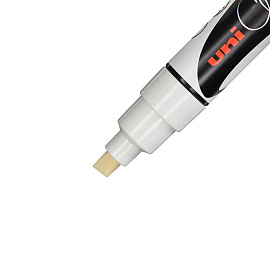 Маркер меловой Uni Chalk PWE-8K белый скошенный наконечник (толщина линии 4-8 мм)