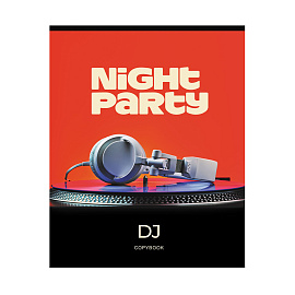 Тетрадь 96л., А5, клетка BG "Night party", микро sandy-touch лак