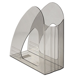 Лоток вертикальный для бумаг BRAUBERG "Delta", 240х90х240 мм, тонированный серый, 237241 фото Лоток вертикальный для бумаг BRAUBERG "Delta", 240х90х240 мм, тонированный серый, 237241