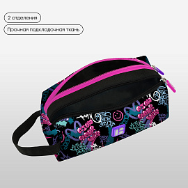 Пенал 2 отделения, 200*80*90 Berlingo "Find your way", полиэстер