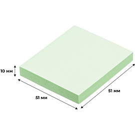 Стикеры Attache 51х51 мм пастельные салатовые (1 блок на 100 листов)