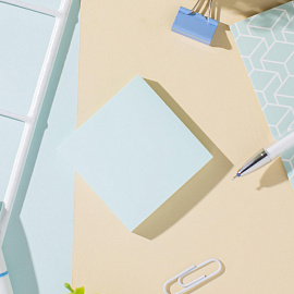 Стикеры Attache 51х51 мм пастельные голубые (1 блок на 100 листов)