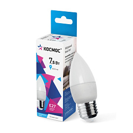 Лампа светодиодная Космос C 7.5Вт E27 4500К 600Лм LkecLED75wCNE2745