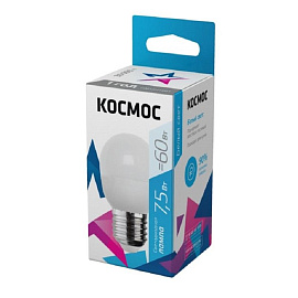Лампа светодиодная Космос G 7.5Вт E27 4500К 600Лм LkecLED75wGL45E2745