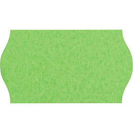 Этикет-лента волна зеленая 22х12 мм стандарт (10 рулонов по 1000 этикеток)