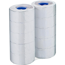 Этикет-лента волна белая 26х12 мм стандарт (10 рулонов по 1000 этикеток)