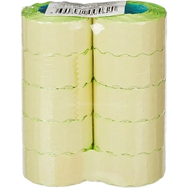 Этикет-лента волна зеленая 26х12 мм стандарт (10 рулонов по 1000 этикеток)