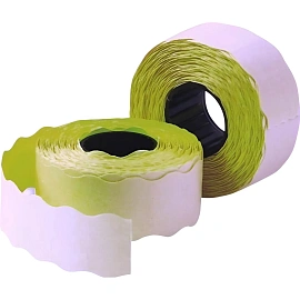 Этикет-лента волна желтая 26х16 мм стандарт (10 рулонов по 1000 этикеток)