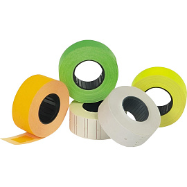 Этикет-лента прямоугольная желтая 26х16 мм стандарт (10 рулонов по 1000 этикеток)