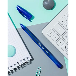 Ручка гелевая неавтоматическая Attache Glide Trigel синяя (толщина линии 0.5 мм)