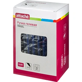 Ручка гелевая неавтоматическая Attache Glide Trigel синяя (толщина линии 0.5 мм)
