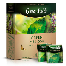 Чай зеленый Greenfield Green Melissa 100 пакетиков