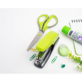 Степлер Attache Selection до 20 листов салатовый (скобы № 24/6, 26/6, с антистеплером, энергосберегающий)