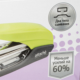 Степлер Attache Selection до 25 листов салатовый (скобы № 24/6, 26/6, энергосберегающий)