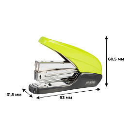 Степлер Attache Selection до 25 листов салатовый (скобы № 24/6, 26/6, энергосберегающий)