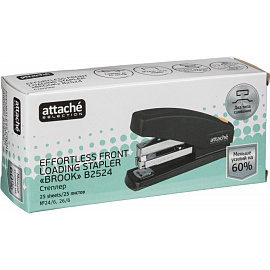 Степлер Attache Selection до 25 листов темно-серый (скобы № 24/6, 26/6, энергосберегающий)