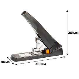 Степлер мощный Attache Selection до 100 листов черный (скобы № 23/6, 23/13, энергосберегающий)