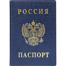 Обложка для паспорта ДПС из ПВХ синего цвета (2203.В-101)
