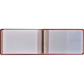 Визитница ДПС на 28 визиток из ПВХ бордового цвета (2754-103)