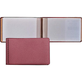 Визитница ДПС на 28 визиток из ПВХ бордового цвета (2754-103)