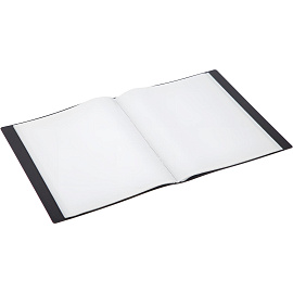 Папка файловая на 60 файлов Attache A4 35 мм черная (толщина обложки 0.6 мм)