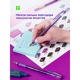 Ручка шариковая Berlingo "xGold" фиолетовая, 0,7мм, игольчатый стержень, грип фото Ручка шариковая Berlingo "xGold" фиолетовая, 0,7мм, игольчатый стержень, грип