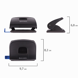 Дырокол BRAUBERG "Extra", до 20 листов, черный, 229091 фото Дырокол BRAUBERG "Extra", до 20 листов, черный, 229091