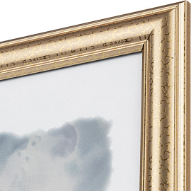 Рамка Зебра А4 21x30 см пластиковый багет 30 мм золотистая