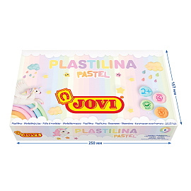 Пластилин растительный JOVI, 6 цветов пастель, 50г, 30 брусков, дисплей, картон фото Пластилин растительный JOVI, 6 цветов пастель, 50г, 30 брусков, дисплей, картон