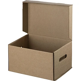 Короб архивный Т23 Делопроизводство 325х235х180 мм из гофрокартона