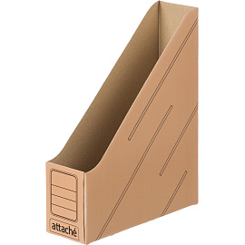 Лоток вертикальный для бумаг 75 мм Attache картонный бурый (4 штуки в упаковке)