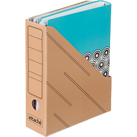 Лоток вертикальный для бумаг 75 мм Attache картонный бурый (4 штуки в упаковке)