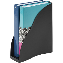 Лоток вертикальный для бумаг 85 мм Attache Космос пластиковый черный