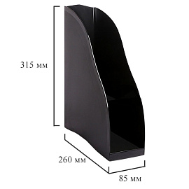 Лоток вертикальный для бумаг 85 мм Attache Космос пластиковый черный