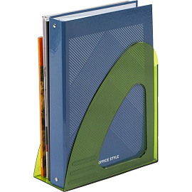 Лоток вертикальный для бумаг 90 мм Attache пластиковый зеленый