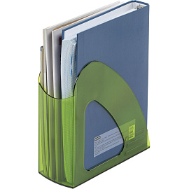 Лоток вертикальный для бумаг 90 мм Attache пластиковый зеленый