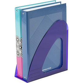 Лоток вертикальный для бумаг 90 мм Attache пластиковый синий